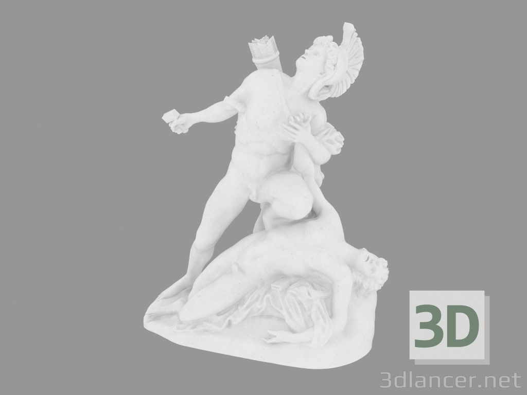 3d model Escultura de mármol Nisus y Euryalus - vista previa
