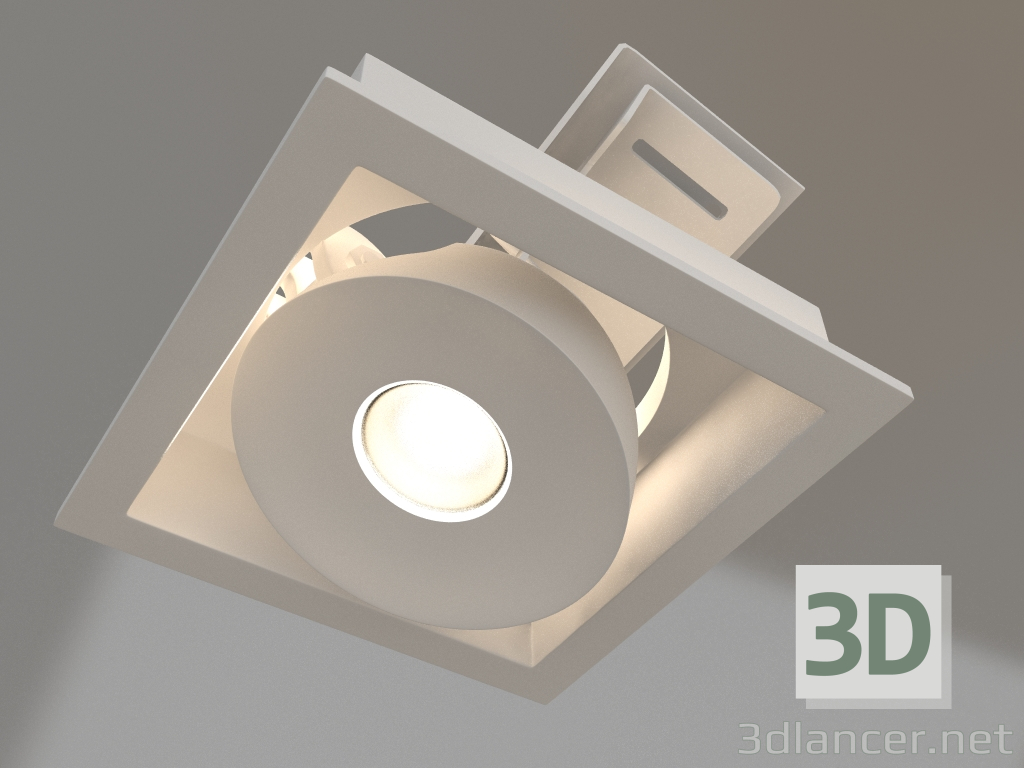 3d model Lámpara CL-SIMPLE-S80x80-9W Day4000 (WH, 45 grados) - vista previa