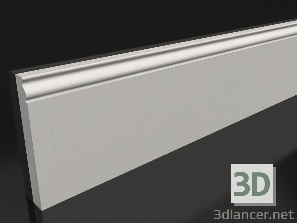 3d model Gypsum floor plinth PN 011 (120x16) - preview