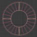 Banco circular 3D modelo Compro - render