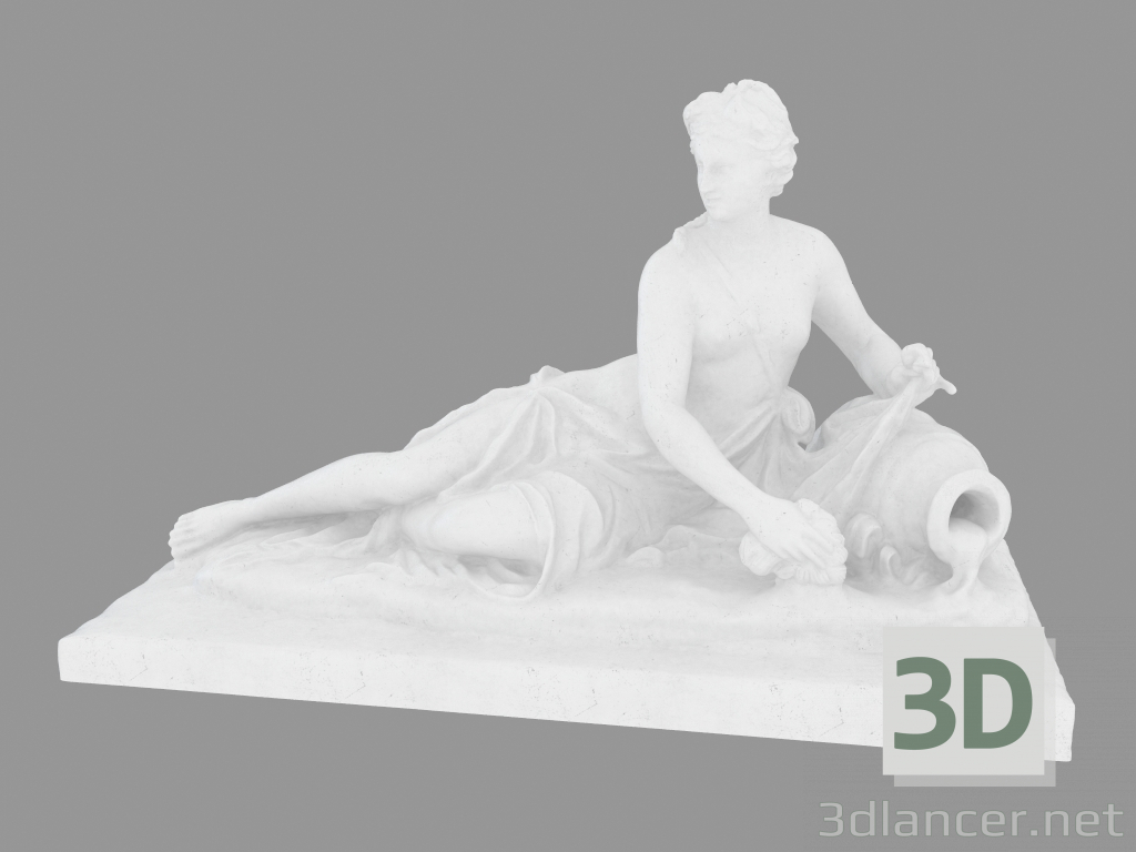 3D Modell Marmorskulptur Arethuse - Vorschau