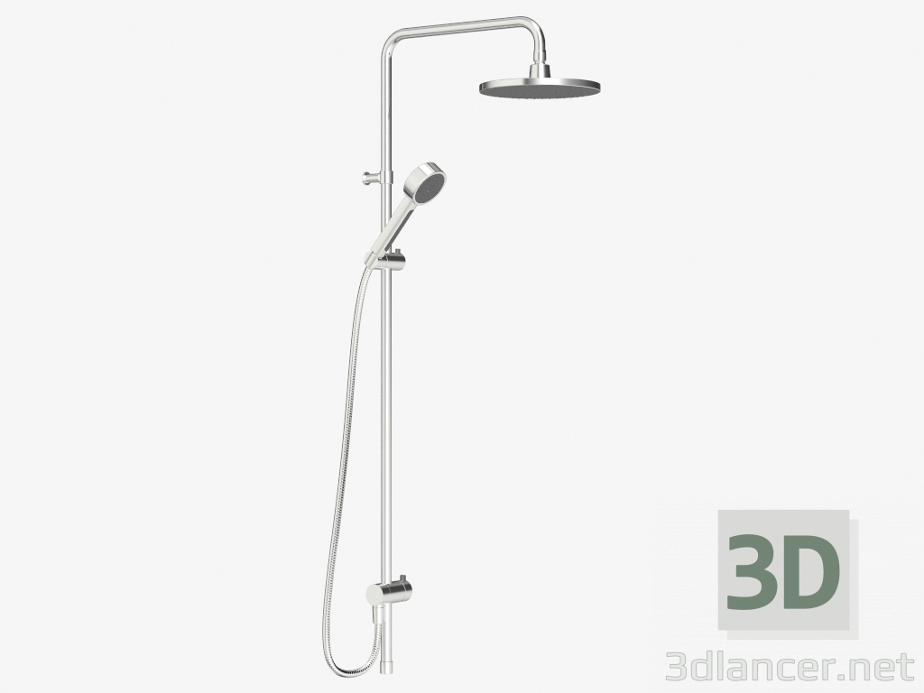3D Modell Duschset Rexx Duschsystem S5 (Chrom) - Vorschau