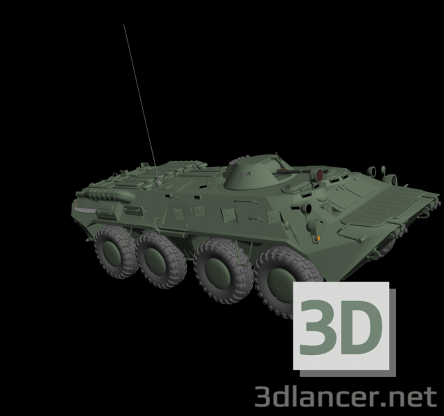 modello 3D BTR-80 - anteprima