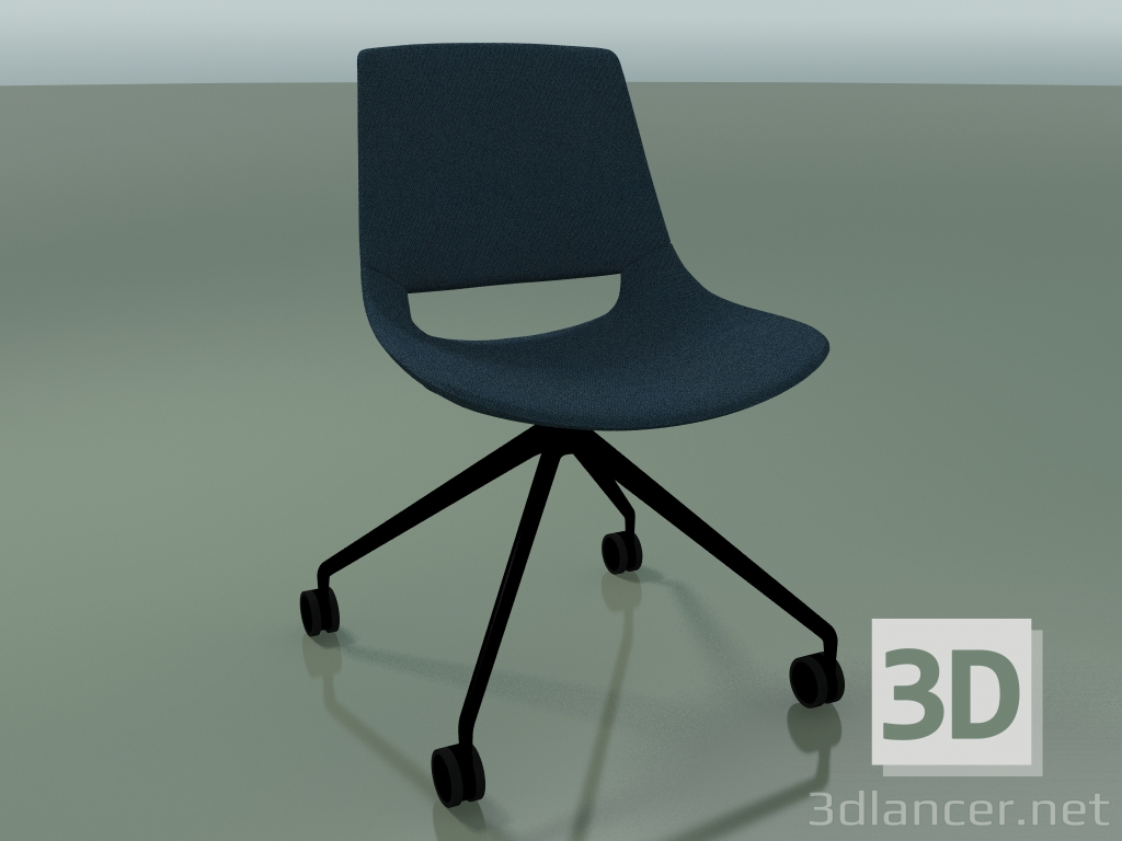 3d model Chair 1216 (4 castors, fixed overpass, fabric upholstery, V39) - preview