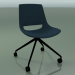 3d model Chair 1216 (4 castors, fixed overpass, fabric upholstery, V39) - preview
