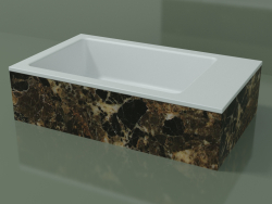 Countertop washbasin (01R131102, Emperador M06, L 60, P 36, H 16 cm)