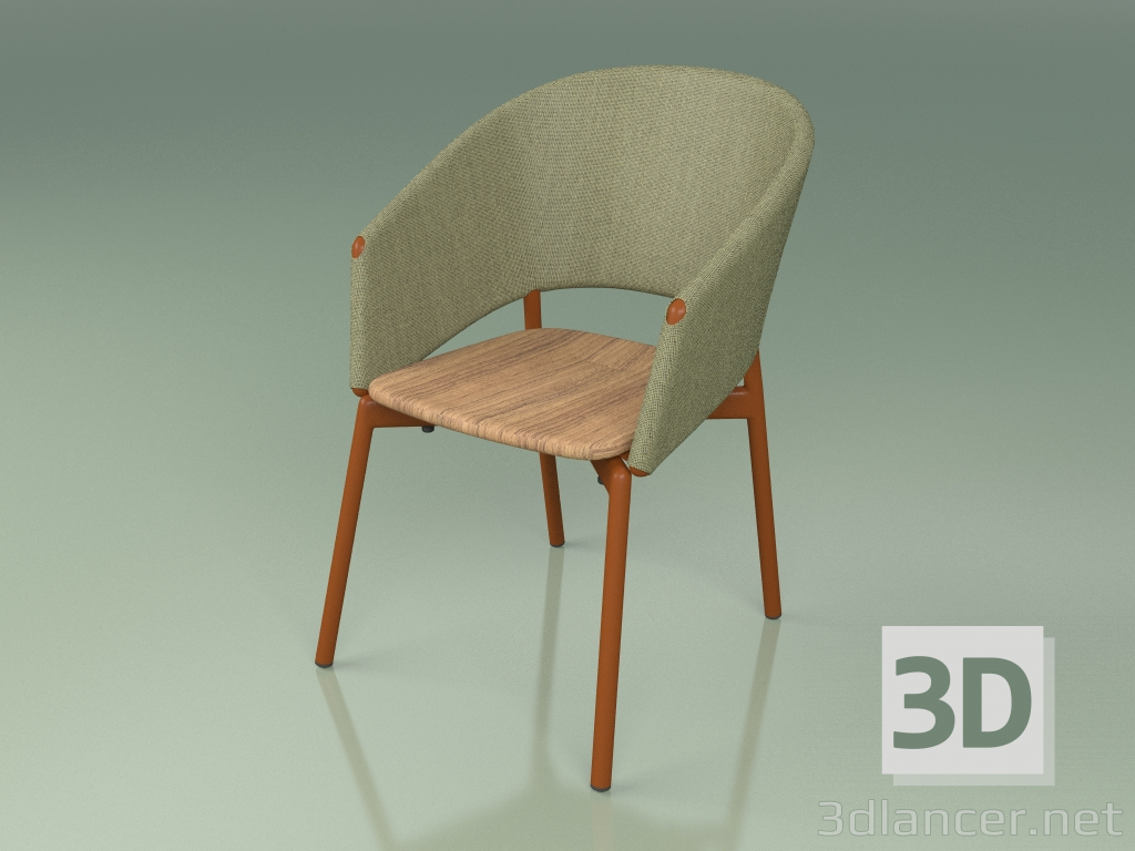 3D Modell Komfortstuhl 022 (Metall Rost, Oliv) - Vorschau