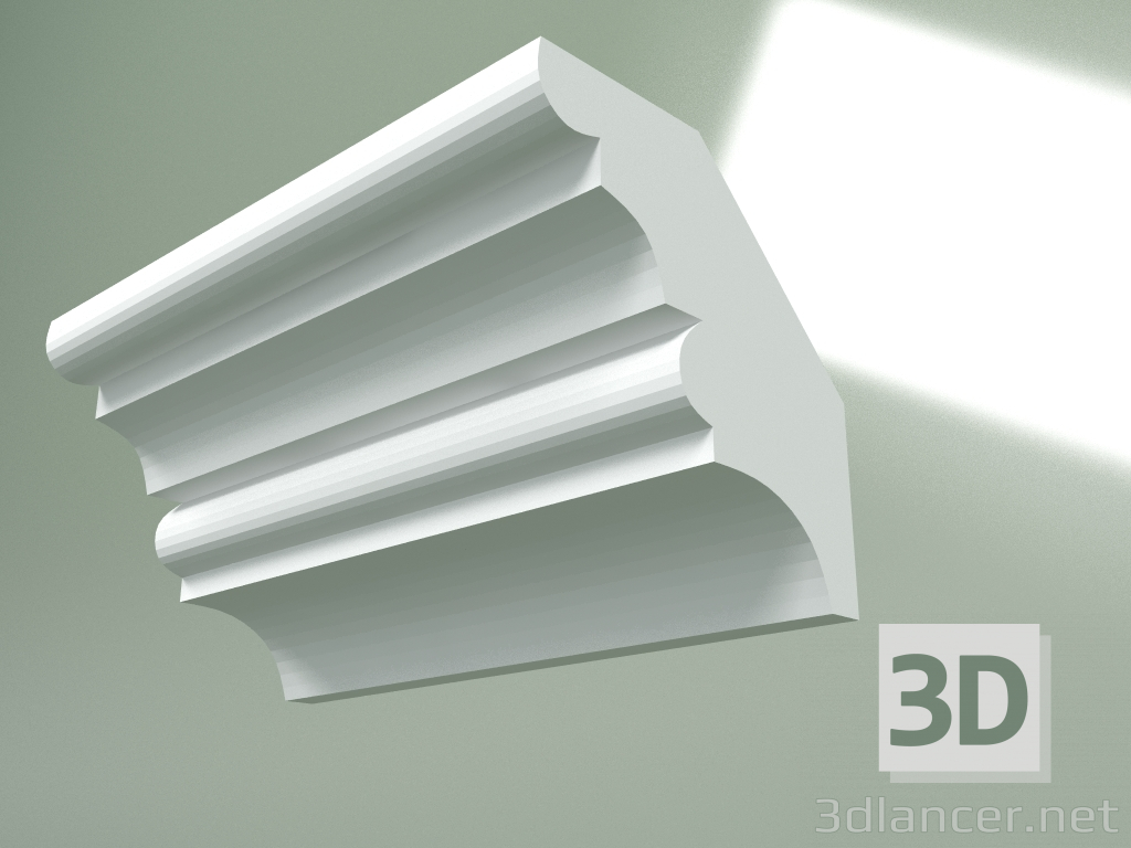 3D modeli Alçı korniş (tavan kaidesi) KT301 - önizleme