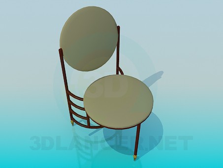 3D Modell Drei-Bein-Stuhl - Vorschau
