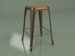 Cadeira semi-bar Marais Vintage Wood (bronze de canhão, nogueira)