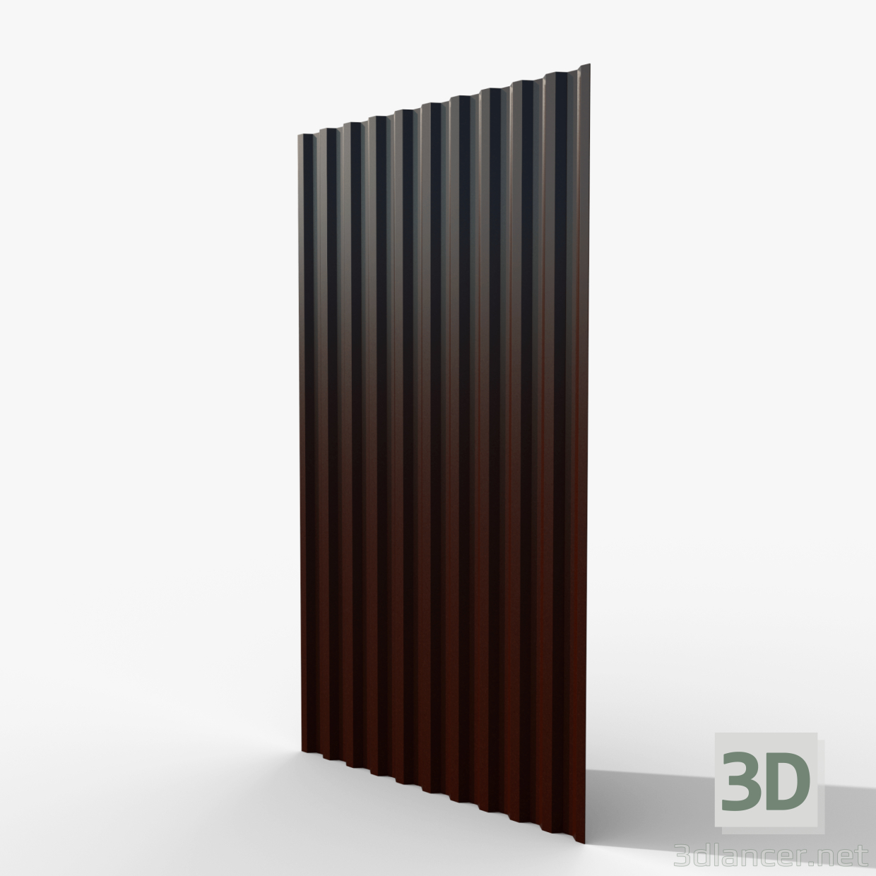 Chapa perfilada marrón 3D modelo Compro - render