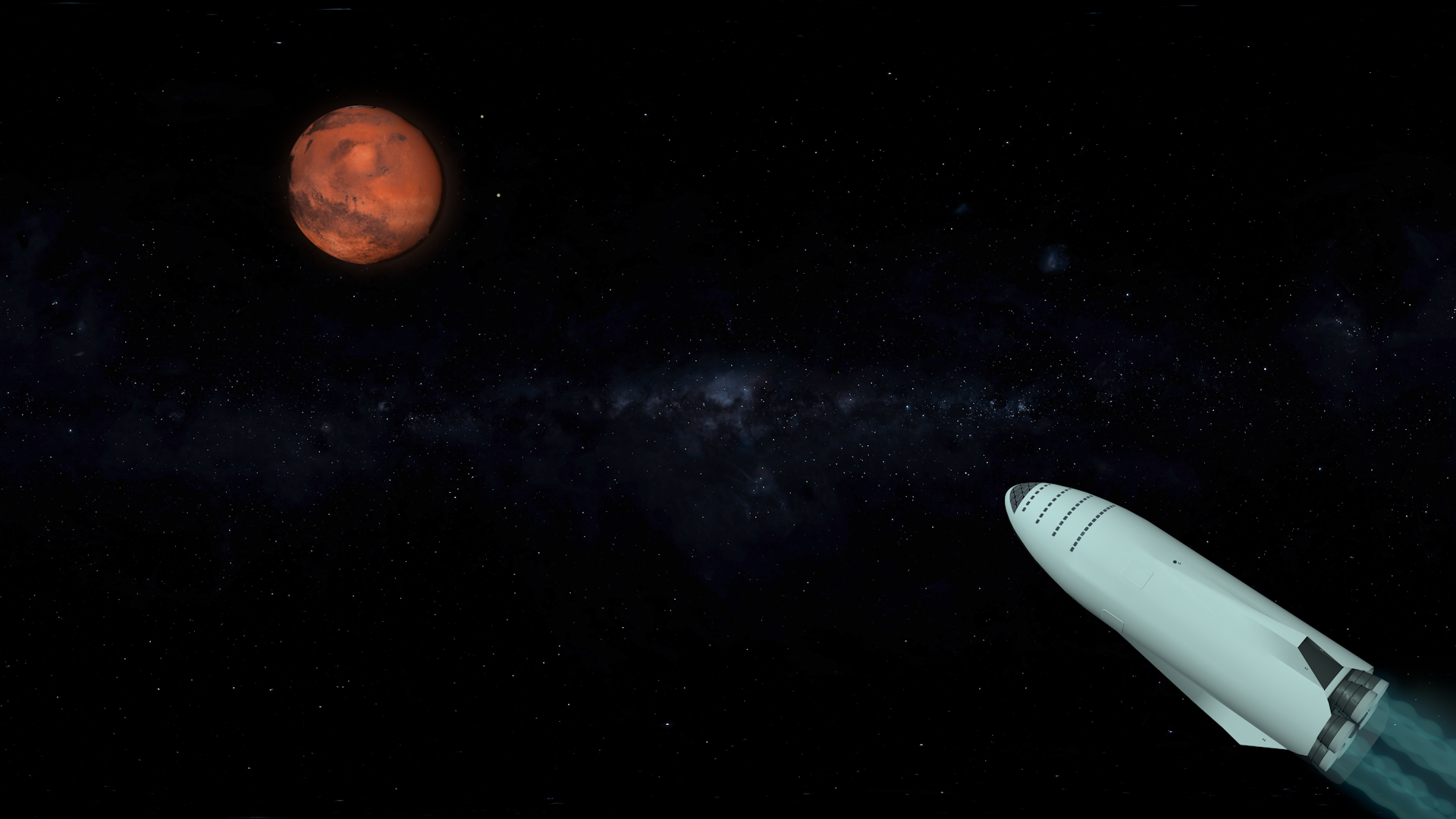 SpaceX Big Falcon Rocket in Cinema 4d maxwell render image