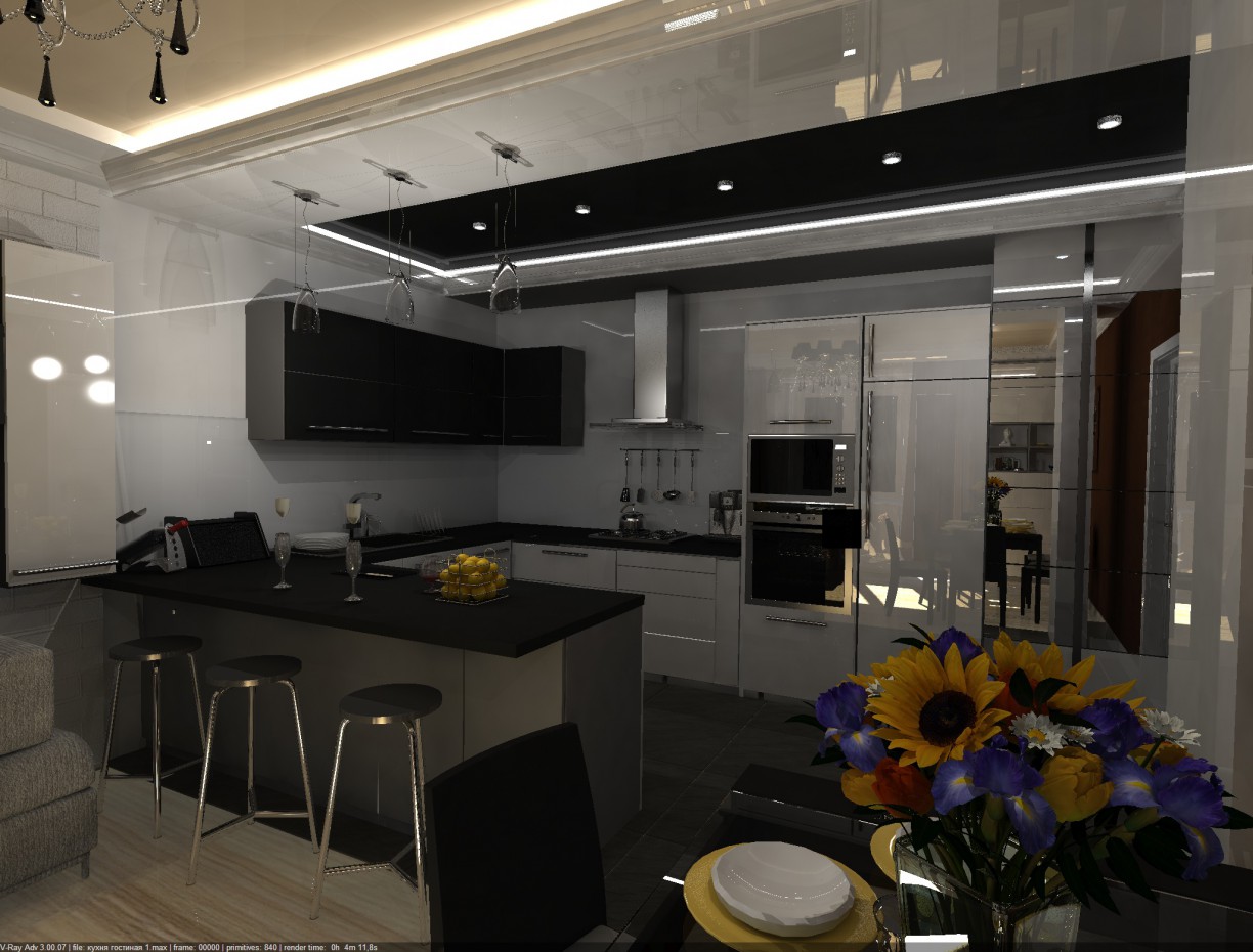 Kitchen-Livingroom Kitchen-Livingroom in 3d max vray 3.0 image