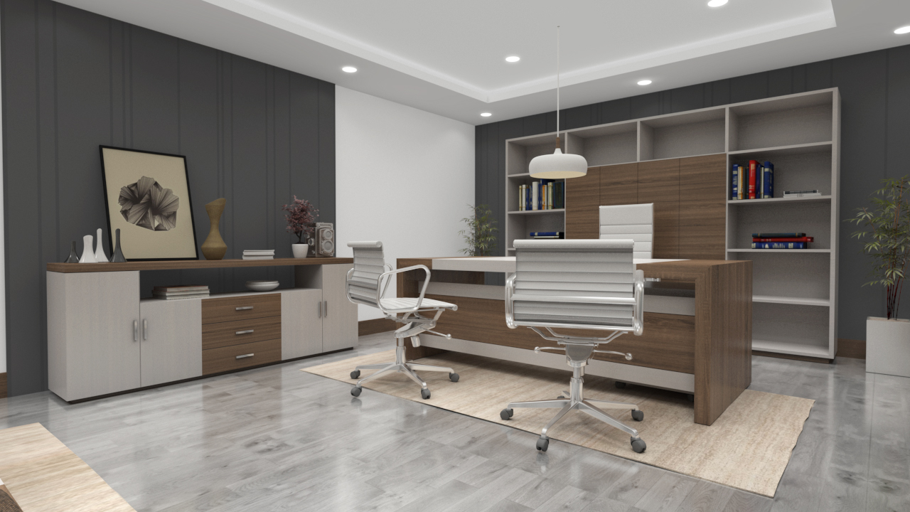 Executive Room in 3d max vray 3.0 resim