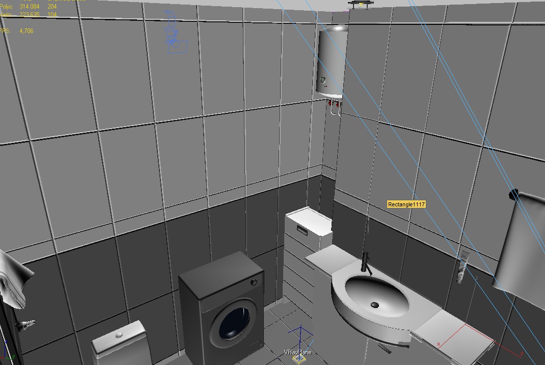 Ванная Ванная в 3d max vray изображение