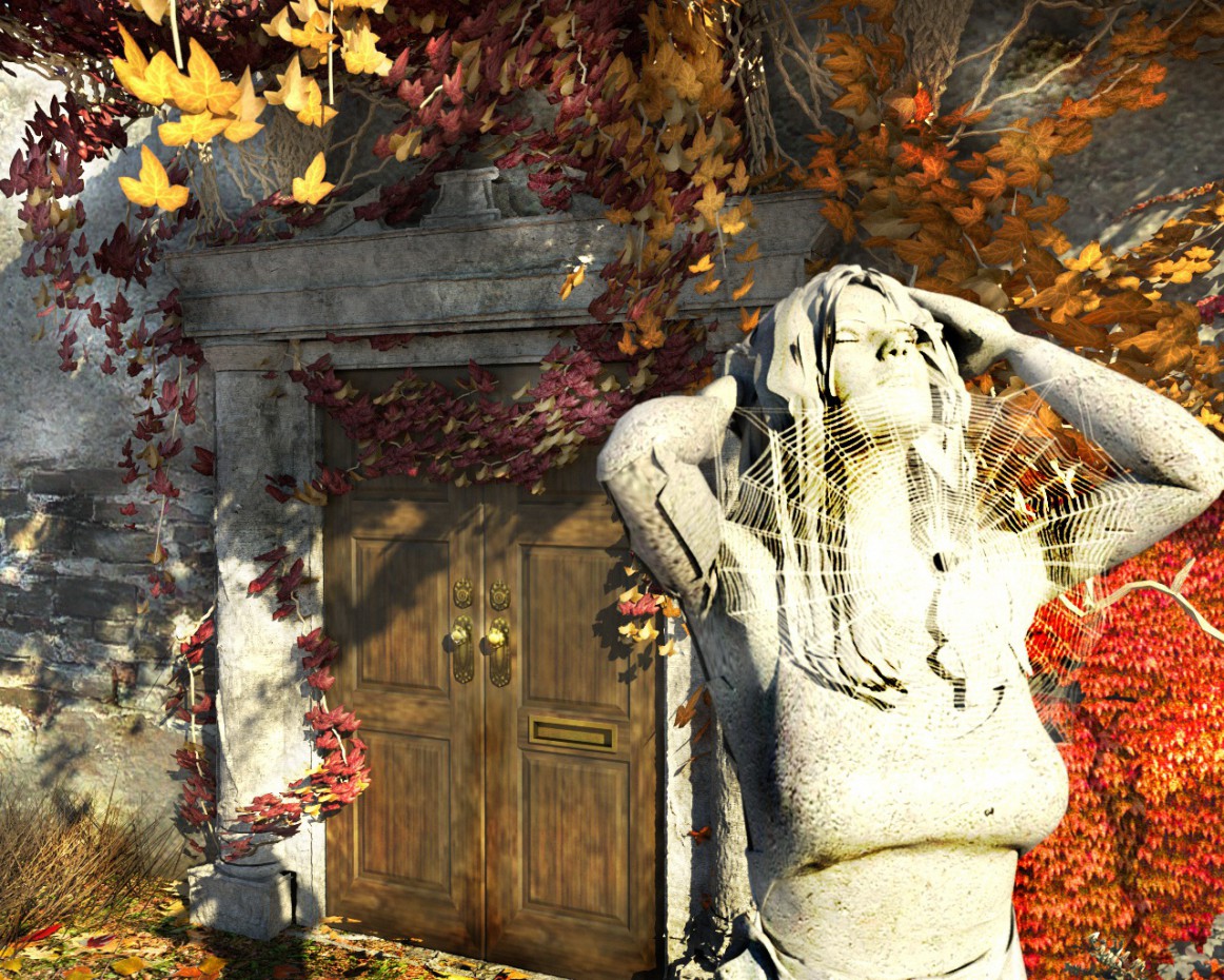 "Дверь в осень " "The door leading into the autumn " "Дверь в осень " "The door leading into the autumn " в Cinema 4d corona render изображение