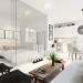 Studio apartment in a Scandinavian style in 3d max corona render image