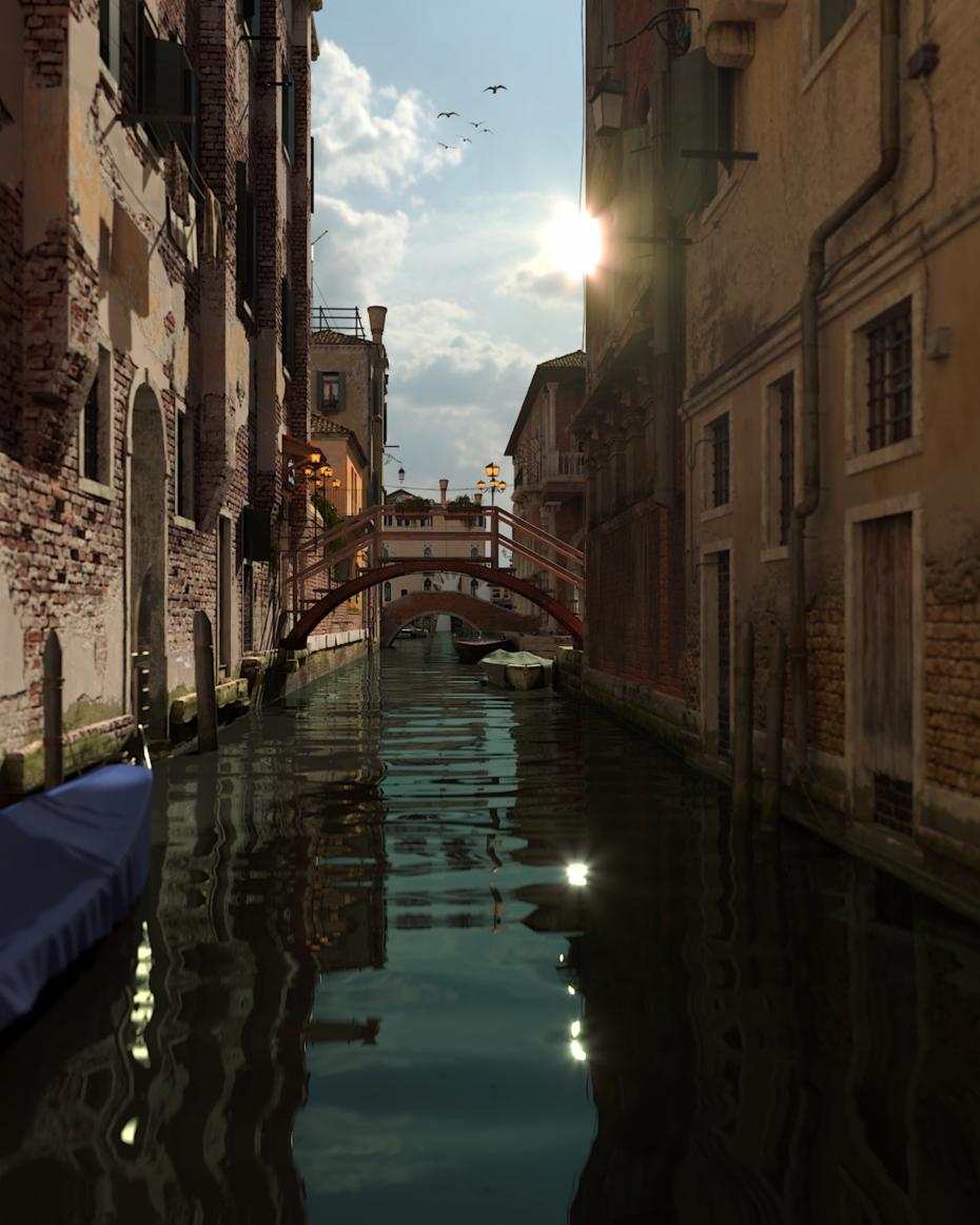 Venezia em 3d max corona render imagem
