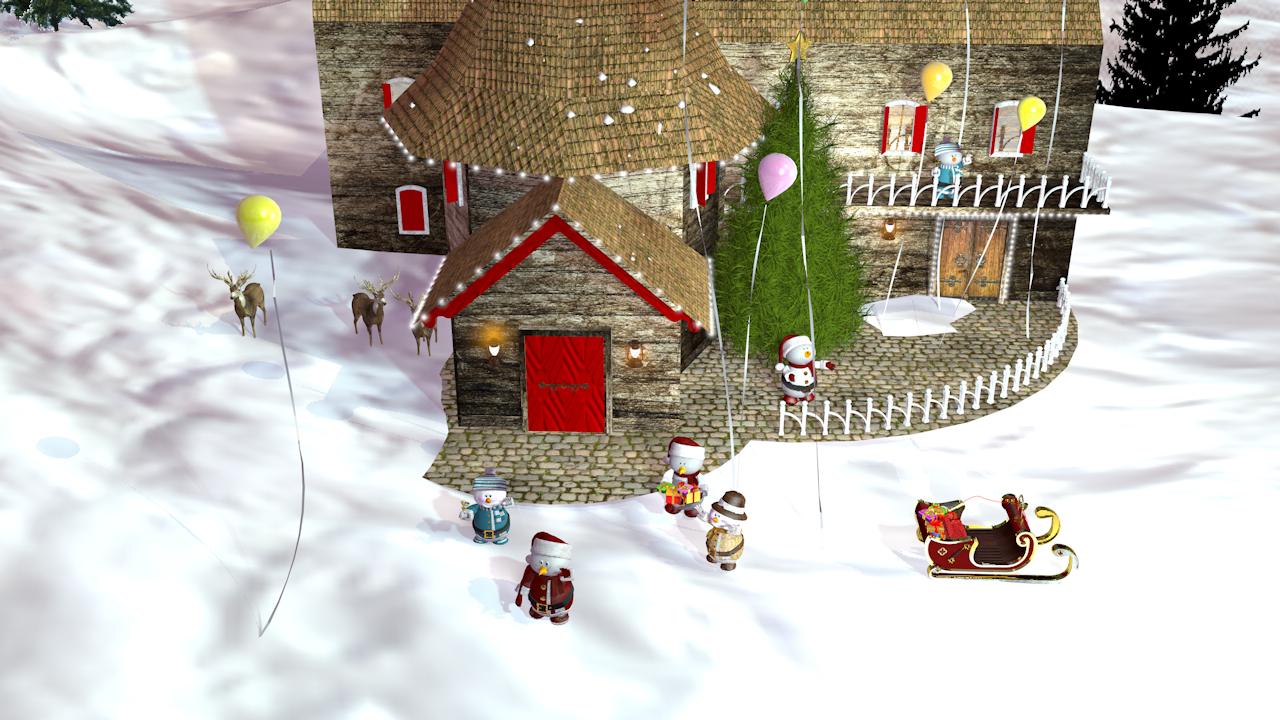 imagen de Navidad en Cinema 4d maxwell render