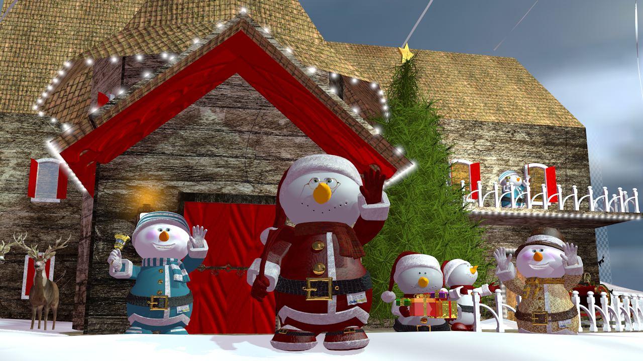 Weihnachten in Cinema 4d maxwell render Bild