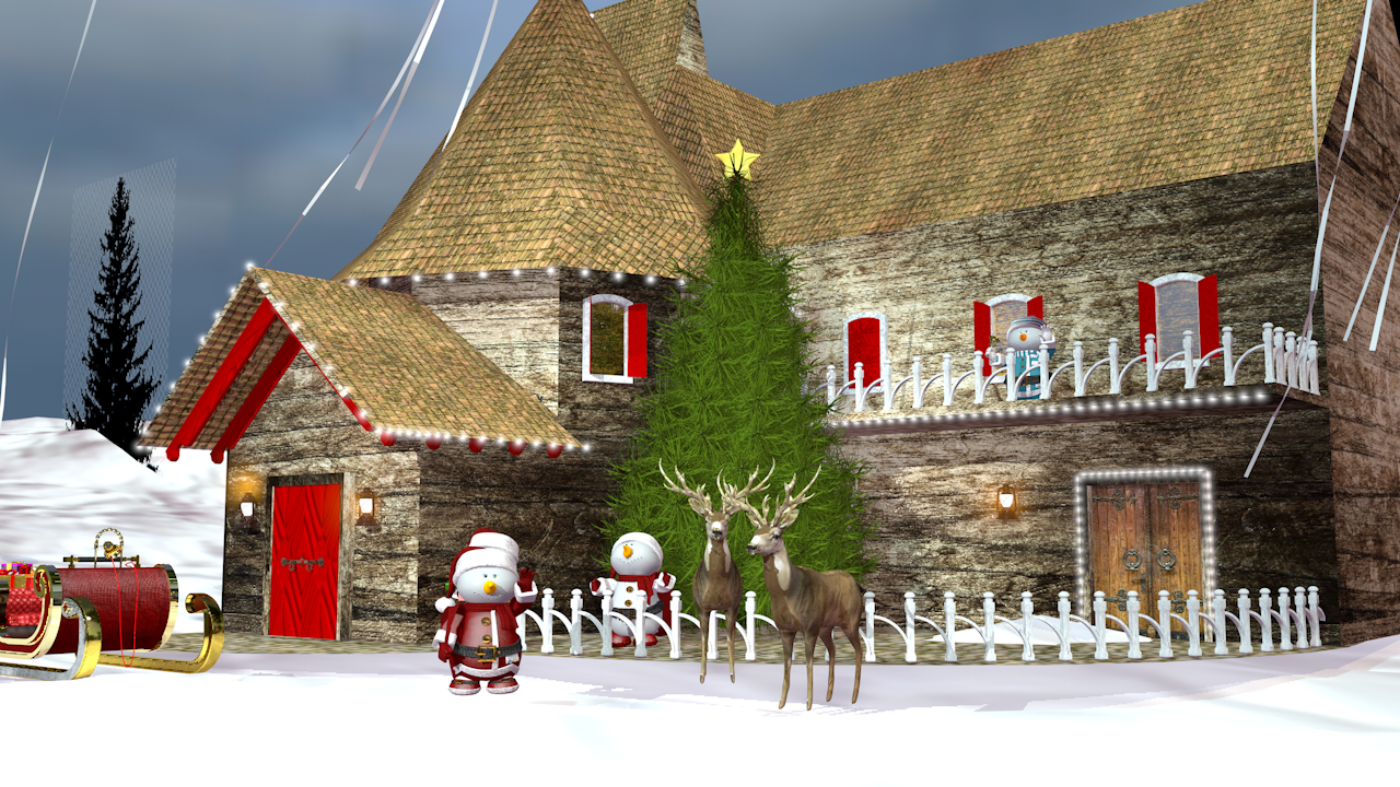 क्रिसमस Cinema 4d maxwell render में प्रस्तुत छवि