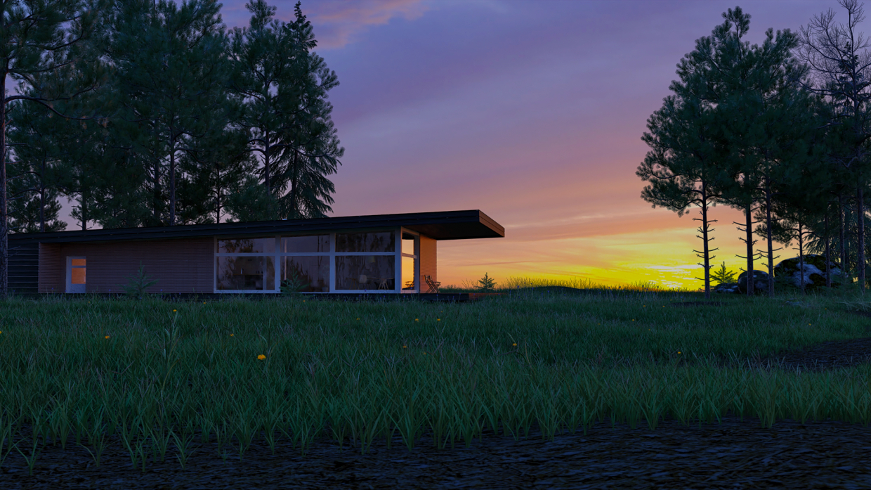 imagen de Casa en Blender cycles render