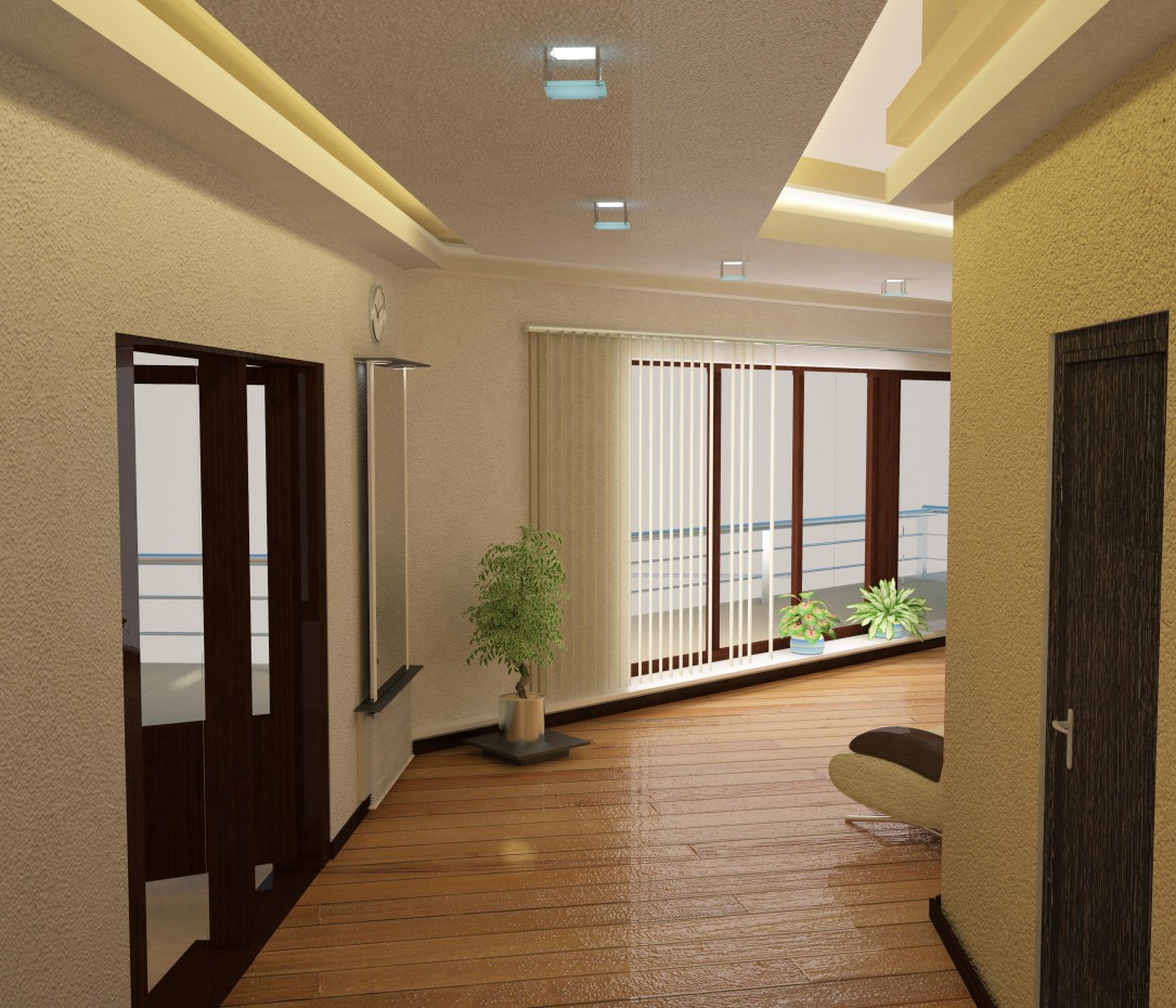 hallway in 3d max vray image