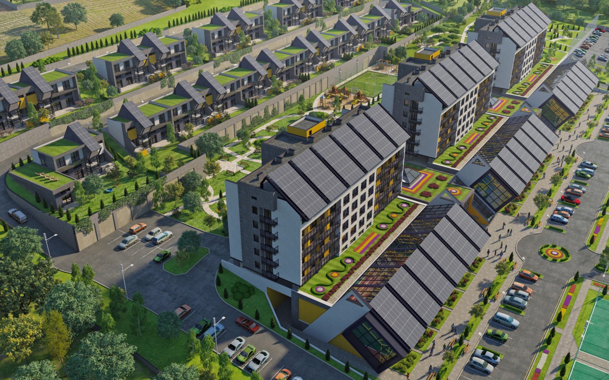 Residential complex "DAVIS" Sports Centre. Townhouses. Residential complex "DAVIS" Sports Centre. Townhouses. in 3d max corona render image