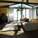 Спальная в загородном доме в 3d max corona render изображение