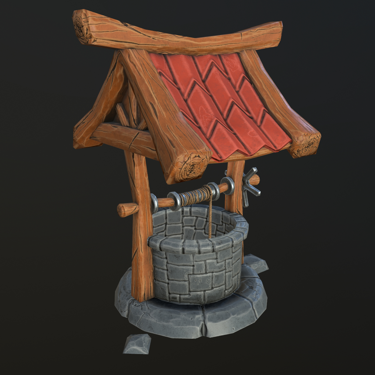 stylized well in 3d max Other image