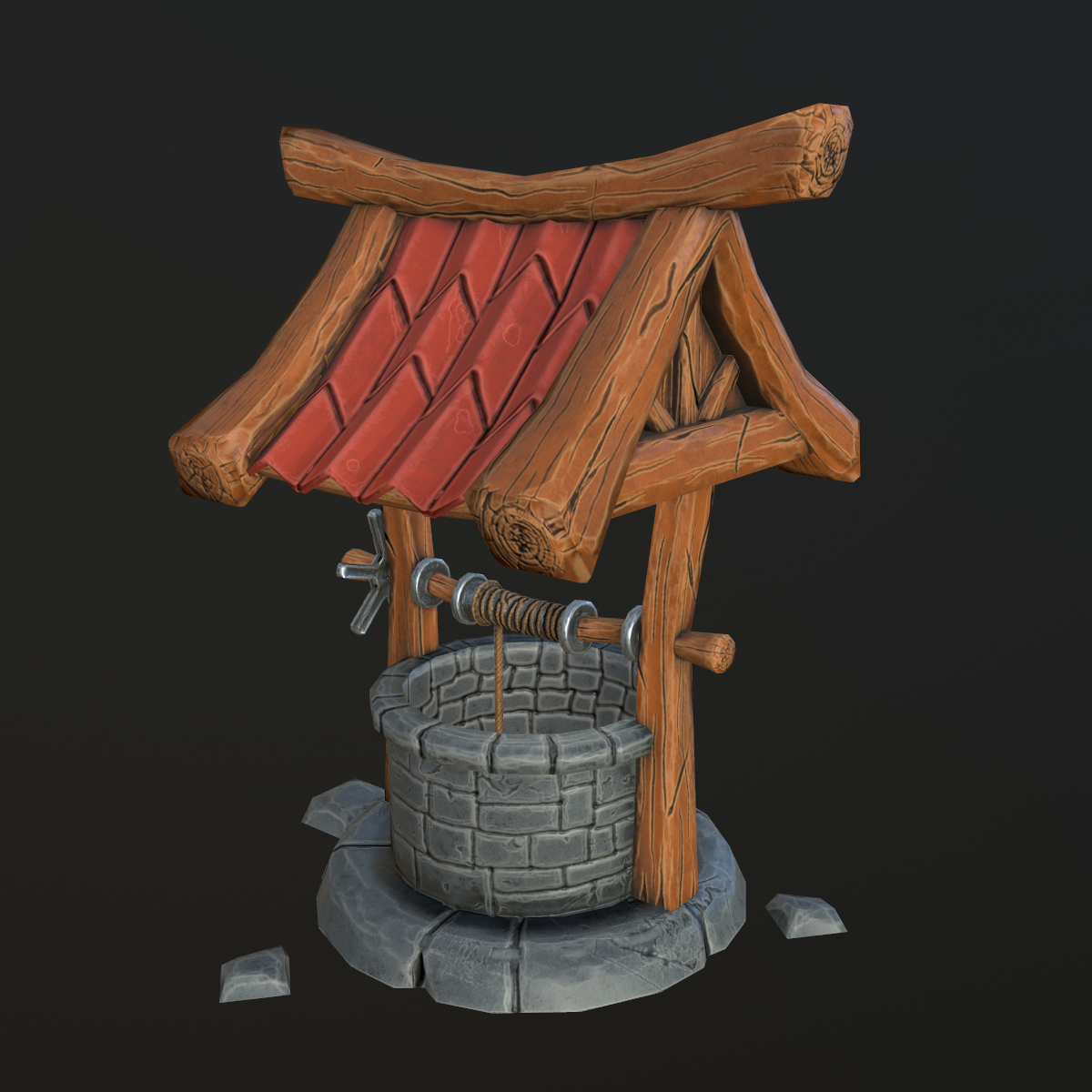 stylized well in 3d max Other image