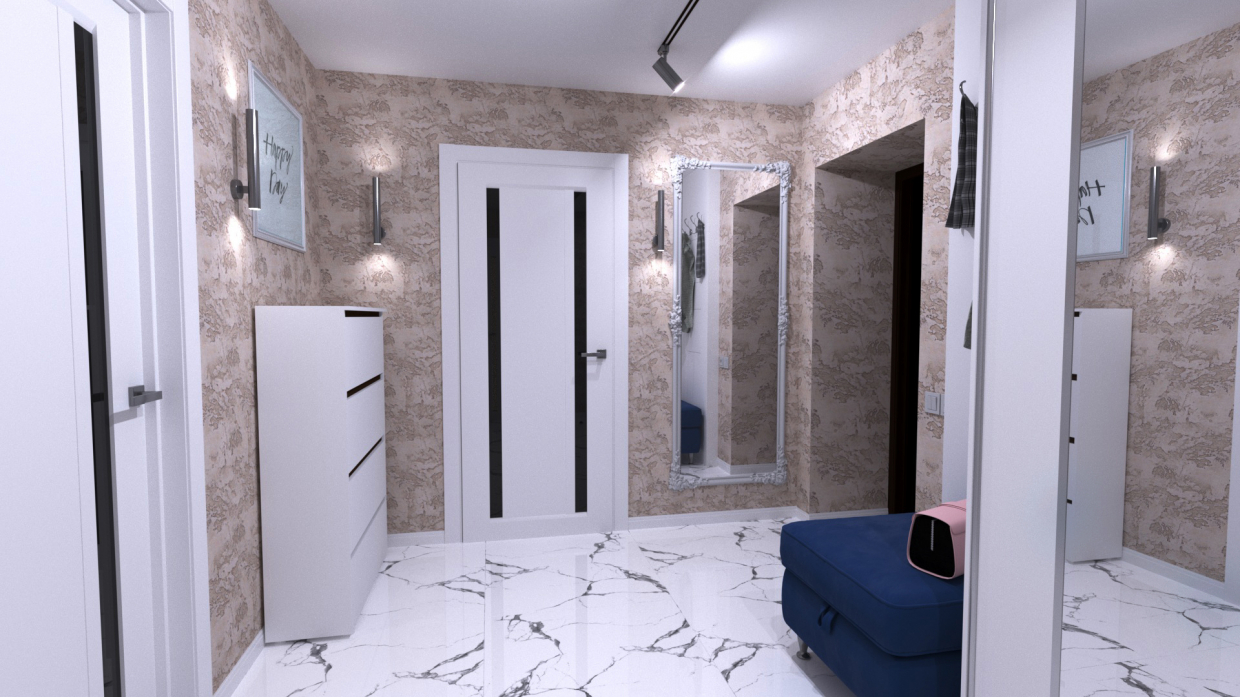 Hallway Happy Day in 3d max vray 3.0 image