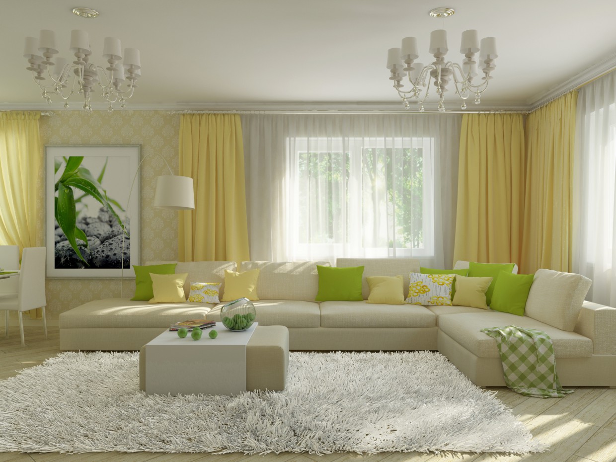 Living room in 3d max vray image