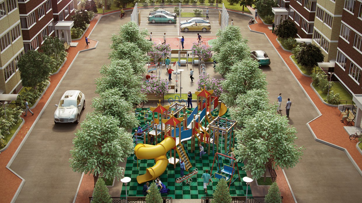 HOUSING COOPERATIVE "Family" HOUSING COOPERATIVE "Family" in 3d max corona render image