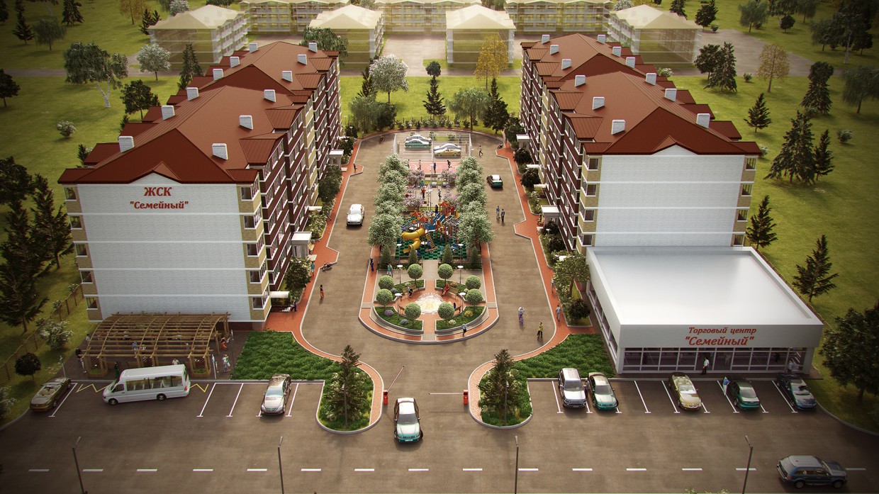 HOUSING COOPERATIVE "Family" HOUSING COOPERATIVE "Family" in 3d max corona render image