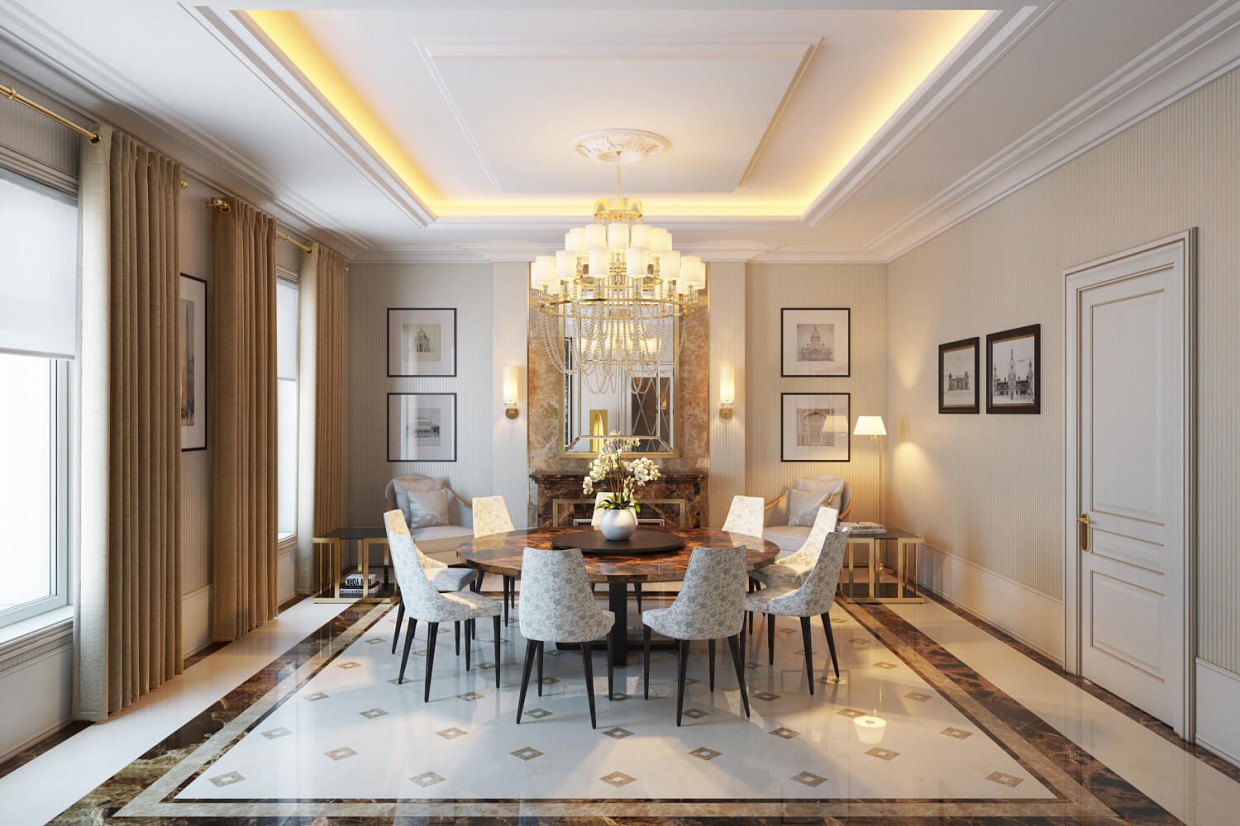 Sala de jantar Design em 3d max vray 2.0 imagem