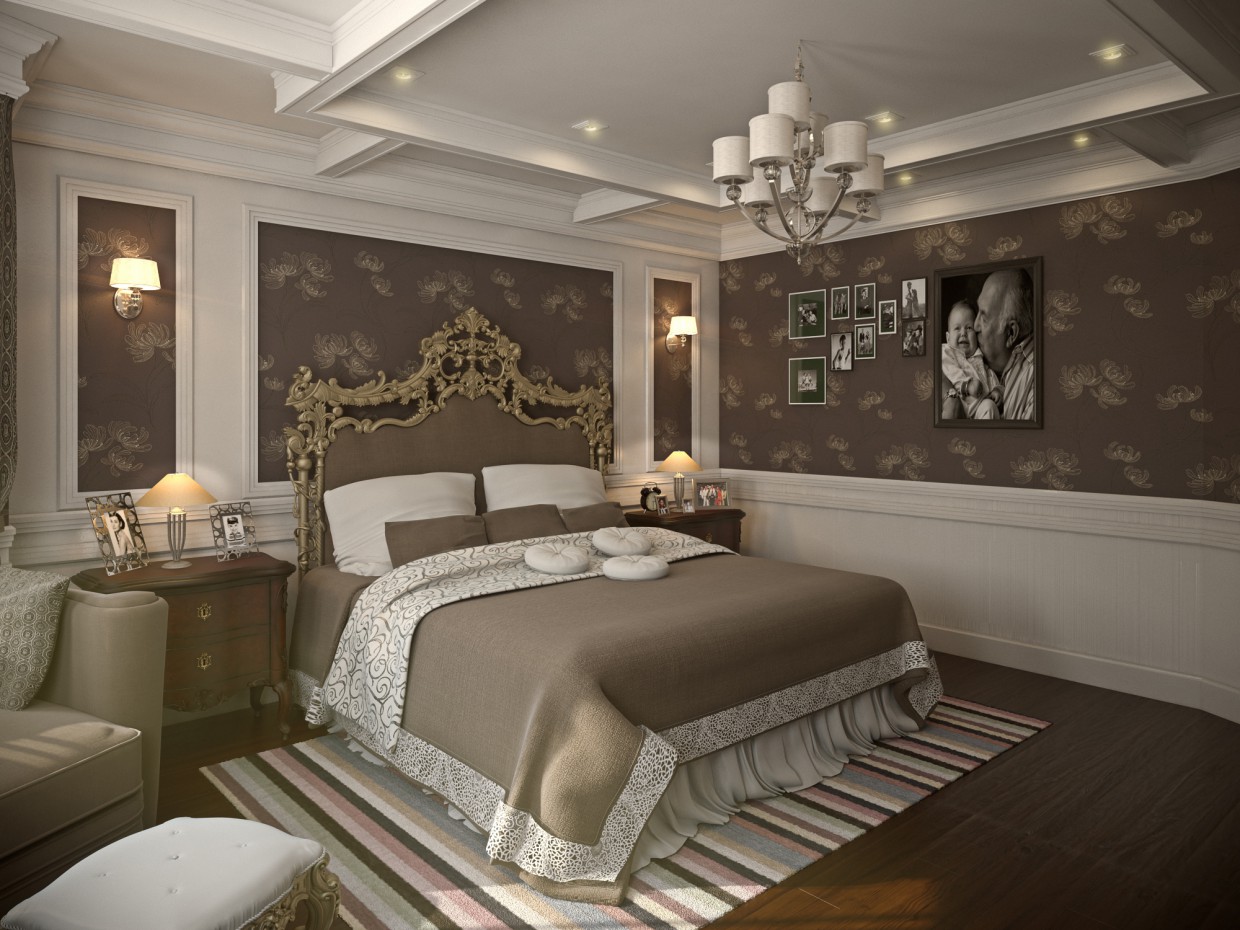 спальня спальня в 3d max vray зображення