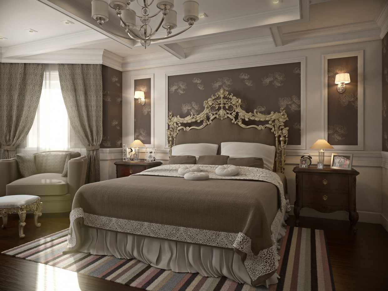 спальня спальня в 3d max vray зображення