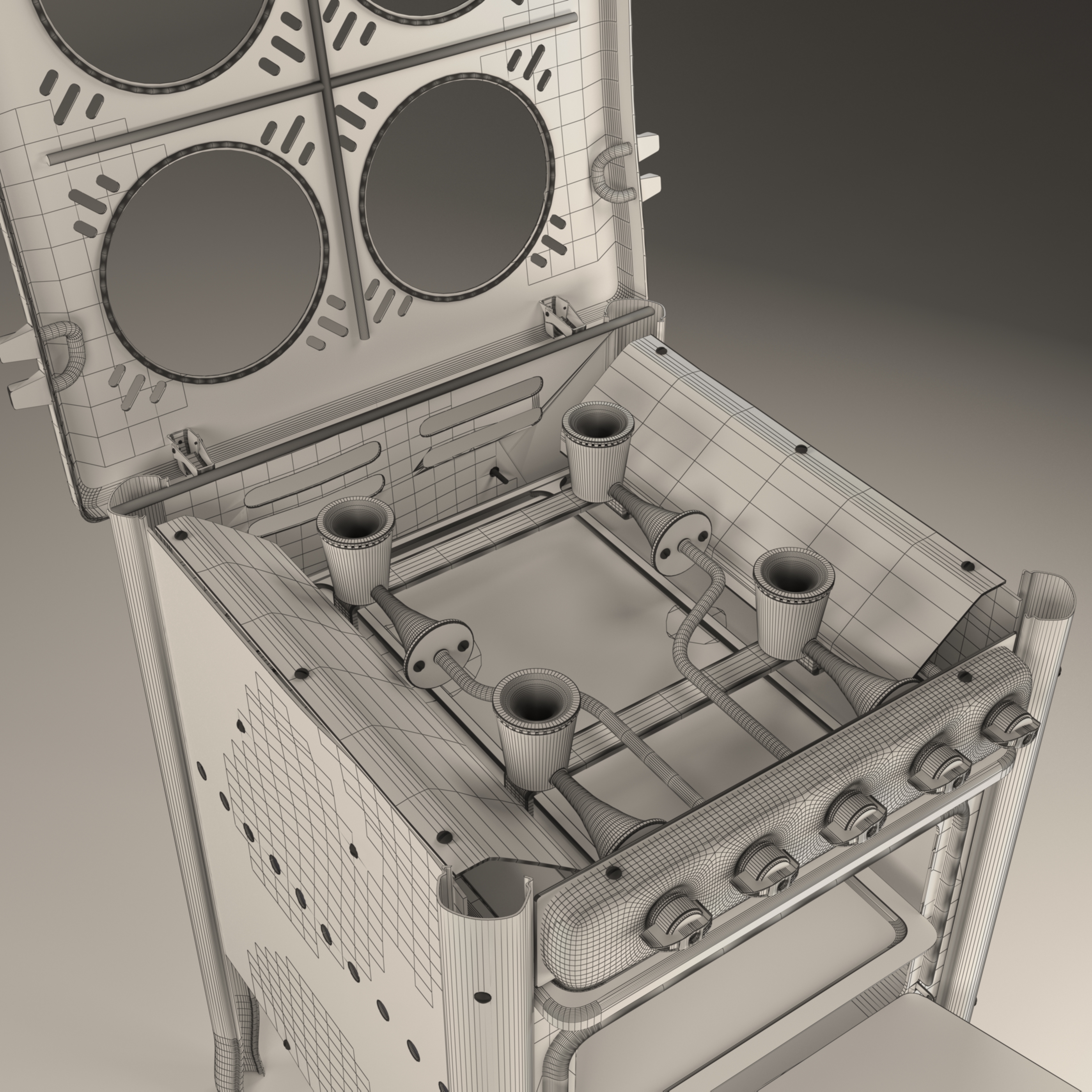 Старая советская газовая плита Газаппарат. в 3d max vray 2.5 изображение