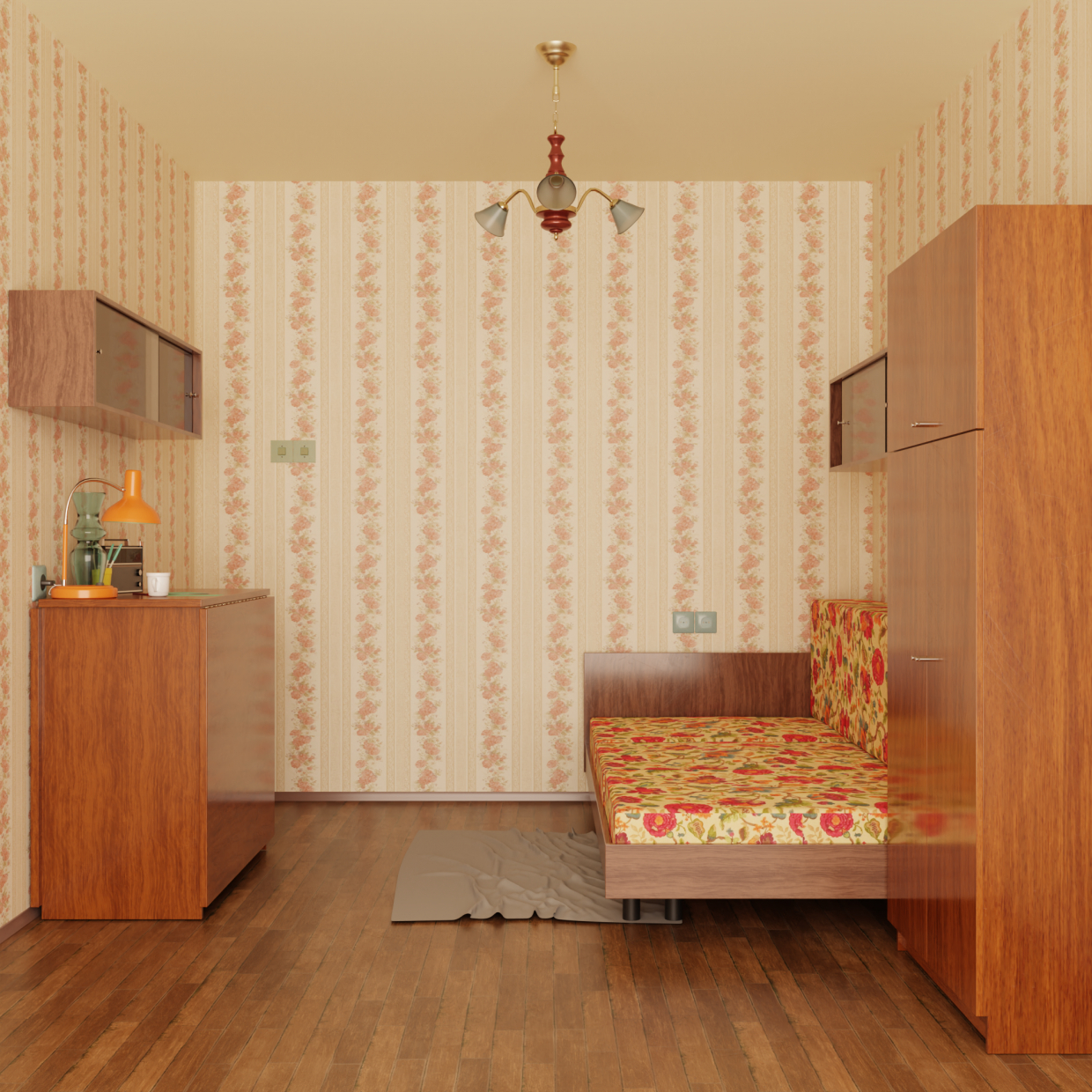 Soviet apartment in Blender cycles render image