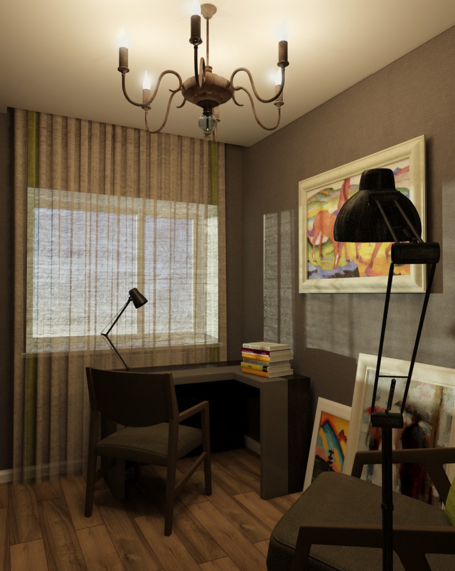 Oficina en casa imagen de Oficina en casa en 3d max vray
