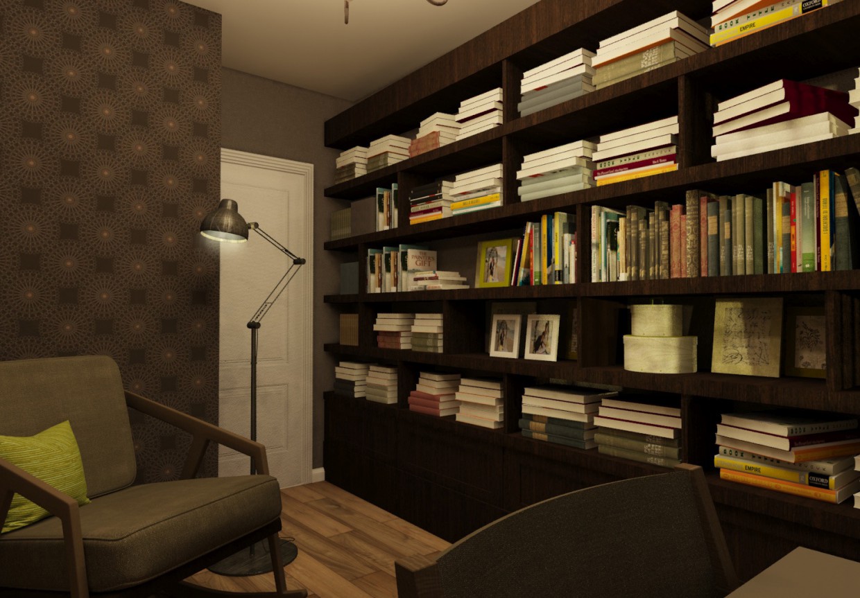 Oficina en casa imagen de Oficina en casa en 3d max vray