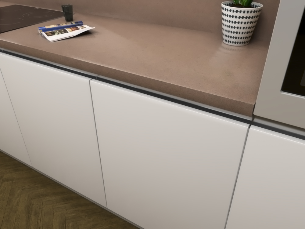 Straight Kitchen in 3d max corona render image