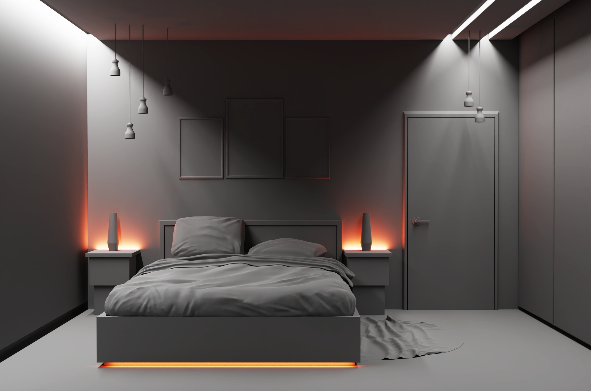 Bedroom in Blender cycles render image