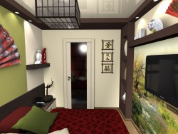 Dormitorio en el estilo japonés
