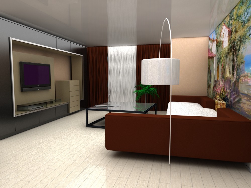 Apartamento de 1 habitación imagen de Apartamento de 1 habitación en 3d max vray