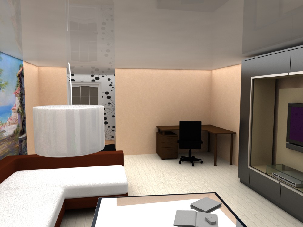 Apartamento de 1 habitación imagen de Apartamento de 1 habitación en 3d max vray