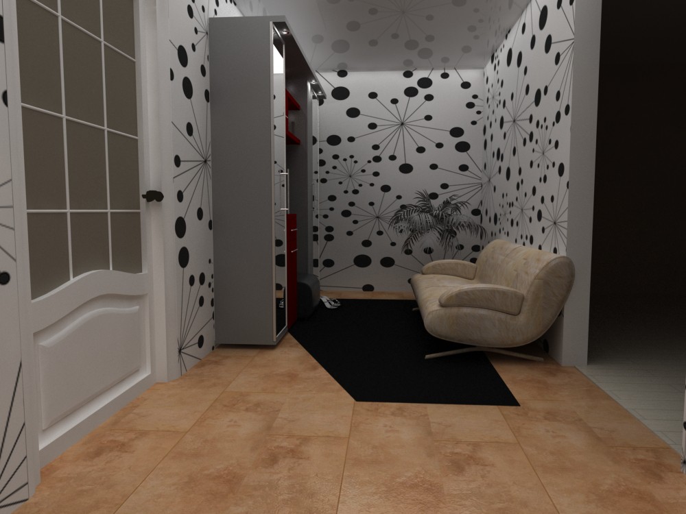 Apartamento de 1 habitación imagen de Apartamento de 1 habitación en 3d max vray