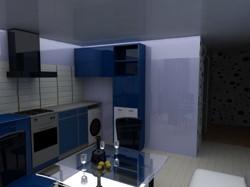 Apartamento de 1 habitación imagen de Apartamento de 1 habitación en 3d max vray