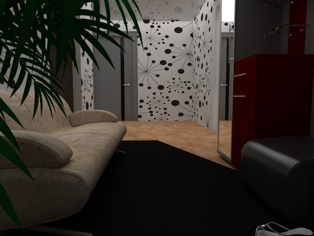 Apartamento de 1 habitación imagen de Apartamento de 1 habitación en 3d max vray